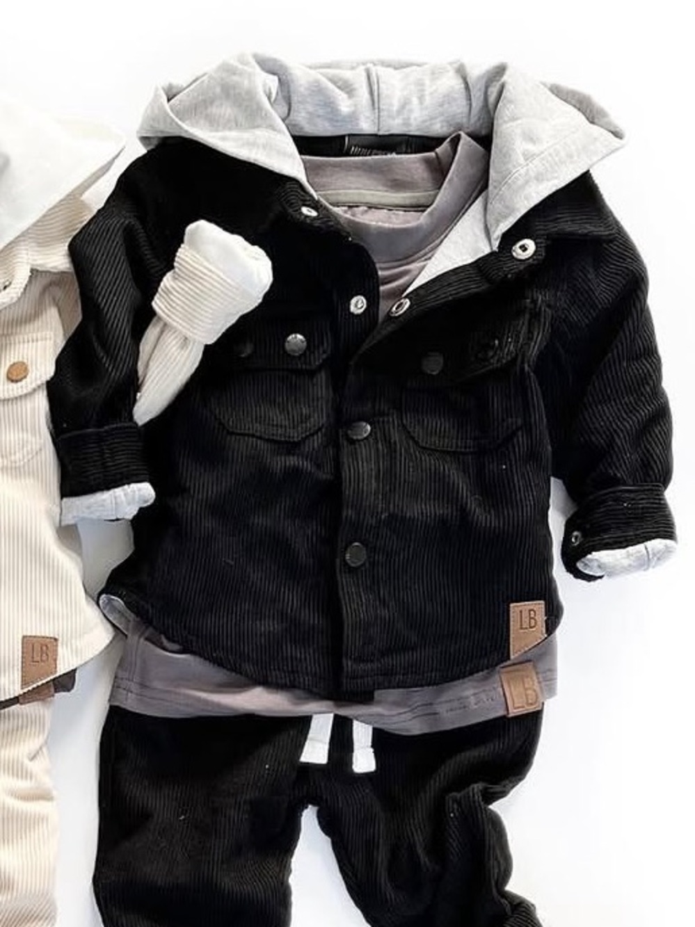 Little Bipsy Kids Corduroy Jacket-Black